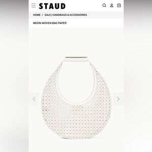Staud Moon Woven Bag Paper